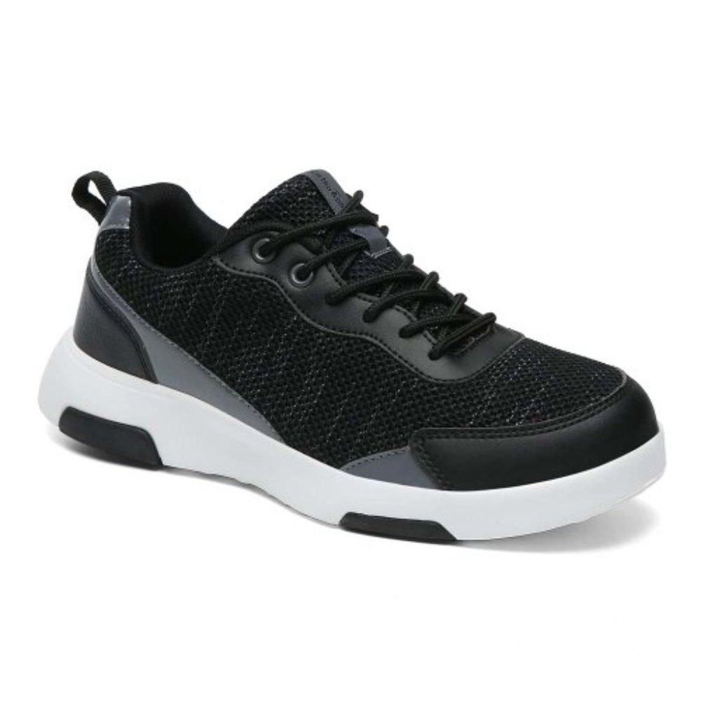 OrthoComfoot | Black Orthopedic Arch-Support Sneaker  ZL840